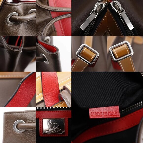 Christian Louboutin explorer funk Backpack Daypack Brown leather/Harako unisex main image 13